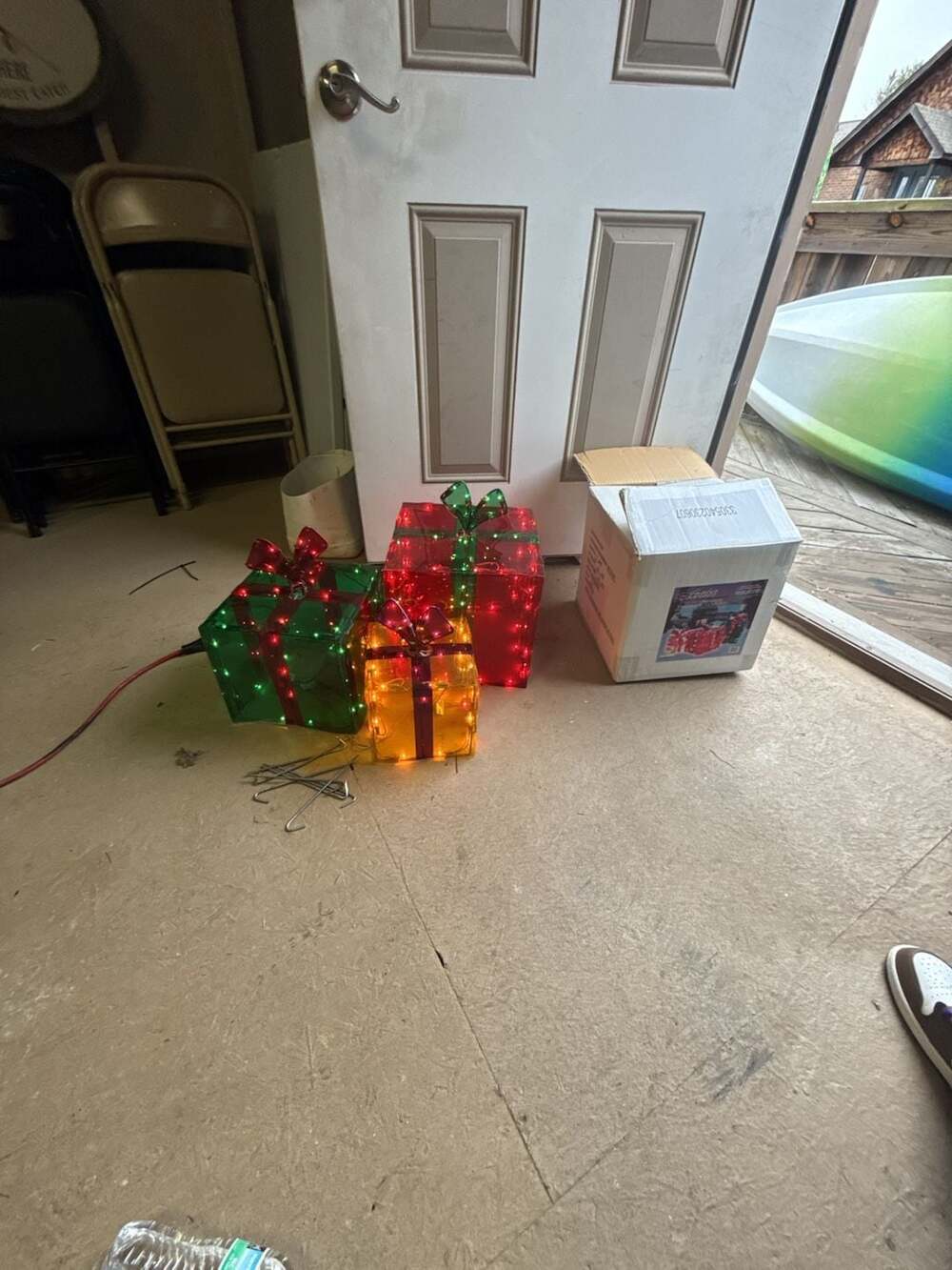 Brilliant Gels 3D Set Of 3 Lighted Christmas Gift Boxes